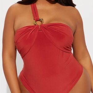 Chic Rust Halter Bodysuit